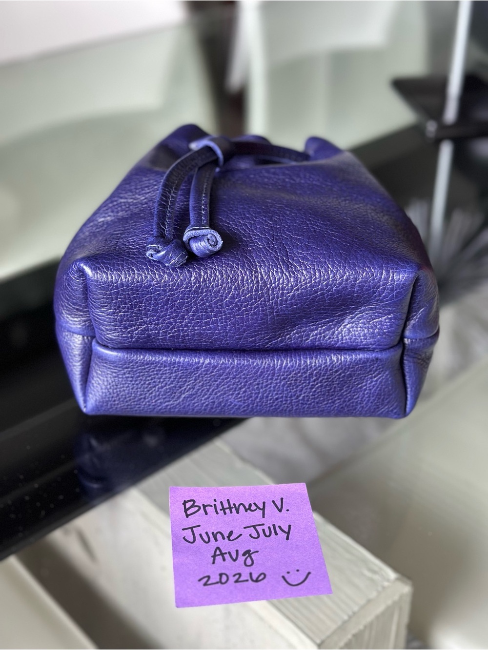 Cobalt Small Bucket Bag Portland Leather Goods - Picture 4 of 10
